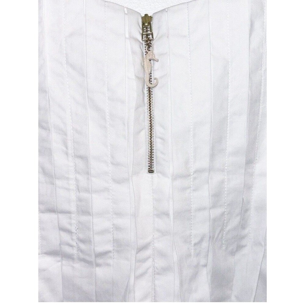 Alemais Selene White Organic Cotton Midi Dress Size 6 - Picture 6 of 12